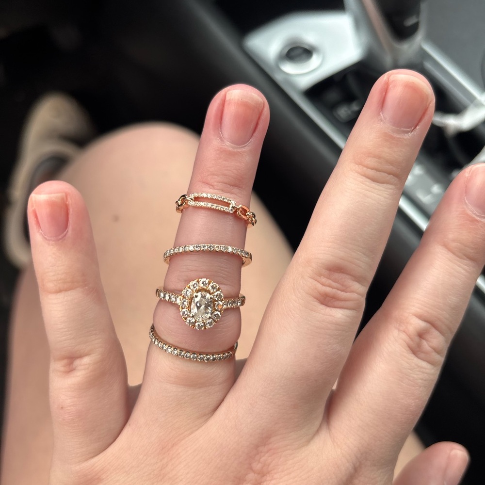 Elegant Gold and Silver Women's Ring Set